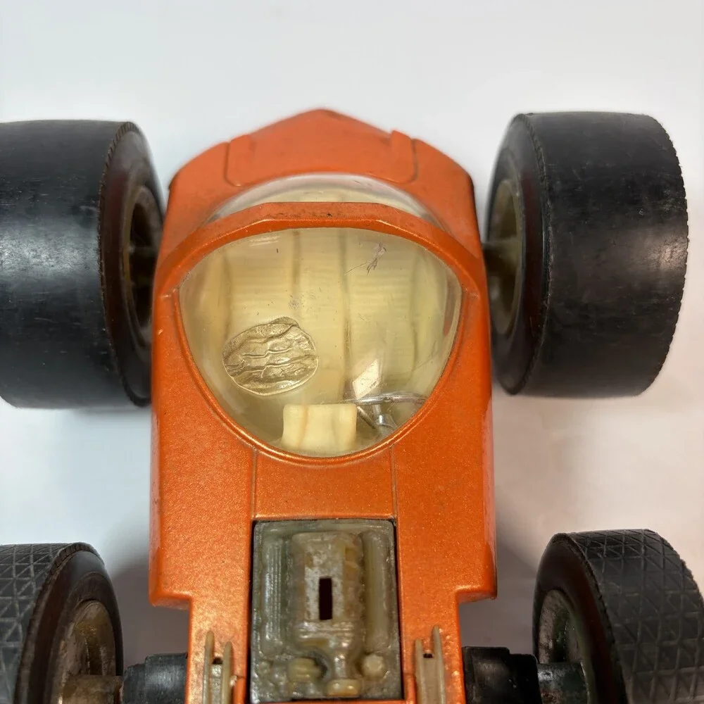 Vintage Zylmex Brute K706 Orange Diecast Dragster Race Car Hong Kong Toy